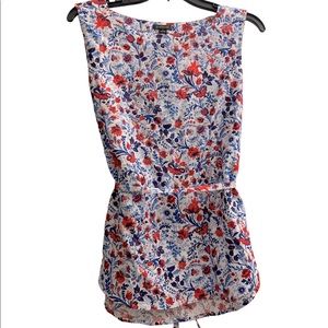 Ann Taylor, Floral Linen Top, Size M, New with Tags